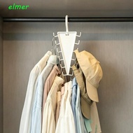 ELMER 2PCS Laundry Hanger, Rotatable Hook Space Saving Pants Rack, Durable Non-slip 12 Hooks Basebal