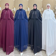AJE ZAS - Abaya Set Rectangular Hijab Ceruti BAbyDoll Material Code - 27 Dresses for Adult Muslim Wo