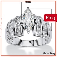 Ring full of diamonds, marquise-shaped zircon ring for women, matching jewelry