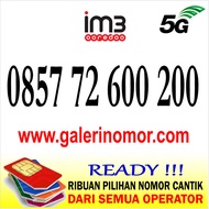 Nomor Cantik IM3 Indosat Prabayar Support 5G Nomer Kartu Perdana 0857 72 600 200