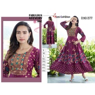 Long Kurti Dress Kurti Panjang Muslim Bollywood Sinple Tops Office Wear Traditional Indian Modern Ga