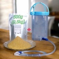 Full Combo set of 1200ml heat-sensing ENEMA infusion bottle + 500g ENEMA COFFEE GERSON ENEMA infusio