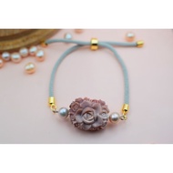 Alashan Agate Rope Bracelet