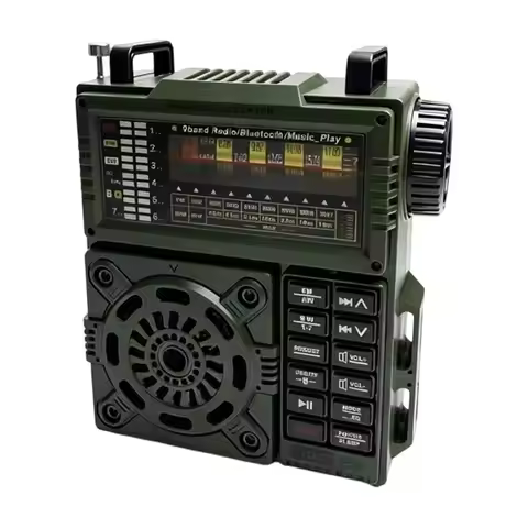 SOS Alarm Clock Full Radios Portable AM FM Radio Receiver Ham Radio SW AIR Band VHF SOS Alarm Clock