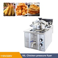 3KW/H Electric Commercial Food Chicken Deep Fryer With Thermostat Food Pressure Fryer Table Top 16L 