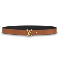 LV Women's Belt with iconic soft calf leather material, featuring exquisite and elegant design on both sides, M9521W