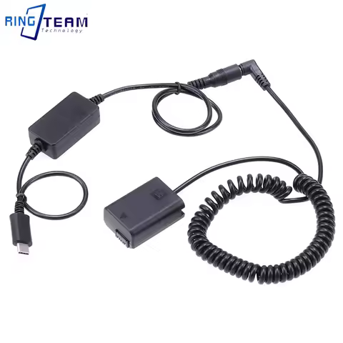 TYPE-C Step-Down DC Female 8V Line To PW20 Dummy Battery Male Elbow DC5521 Spring Line 2M For Sony N