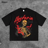 Hysteria Clubb Black T-Shirt T-Shirt | Hysteria Clubb | Black Black | Capital Param | Cotton| Distro