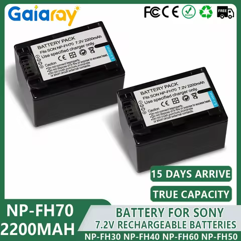 1-3pcs Rechargeable Batteries NP-FH70 NP FH70 Battery for Sony NP-FH30 NP-FH40 NP-FH60 NP-FH50 HDR-X