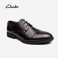 Clarks_Bampton walk เชือกผูกรองเท้าหนังสีดำสำหรับผู้ชายรองเท้าทางการ (หนังสีดำ) 520-8