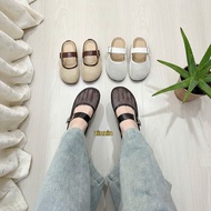 Open sale - zinzin868-slippers- s19-Women's Mesh Sandals Round Toe 4cm High Soft Mesh Breathable Fee