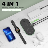 Minthouz Wireless Charger, 4 in 1 Qi-Certified Wireless Charging Pad with USB-A Output for Samsung G