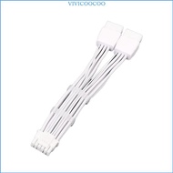 VIVI 2x8Pin To 16Pin 12+4Pin 12VHPWR GPU Power Cable 16AWG GPU Extender Cable