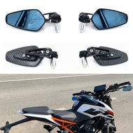 Universal modified motorcycle, sports car, carbon fiber color handle reverse mirror, aluminum alloy suitable for KTM Ducati zhujiazhiye