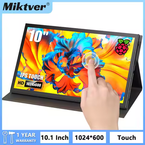 Miktver Driver Free 10.1 Inch Capacitive Touch Screen 1024*600 Portable HDMI Gaming Monitor 3ms Resp