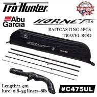 ABU GARCIA PRO HUNTER HORNET BAITCASTING TRAVEL ROD 5PCS ULTRALIGHT TRAVEL ROD