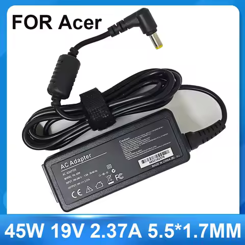 45W 19V 2.37A 5.5*1.7MM Laptop Adapter Charger For Acer Aspire 3 A314-31 A515-51-3509 E5-573-516D No