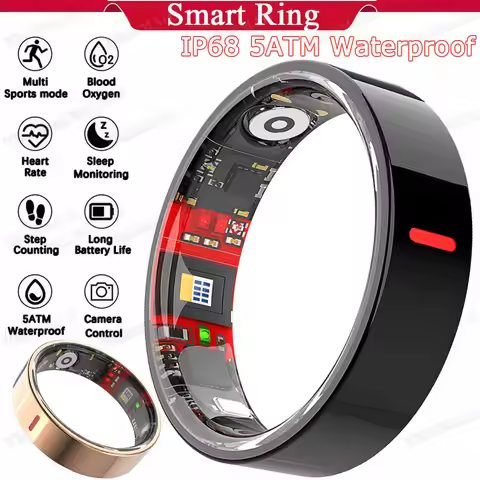 2026 Outdoor Sports Smart Ring 5ATM+IP68 Waterproof Rings Heart Rate Blood Pressure/Oxygen Sleep Hea