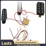 Electric Guitar Pickup Wiring Harness Prewired 5-Way Switch 2T1V Control SSH Pickup for Black