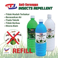 Insect Repellent REFILL - TJ Penyembur Serangga Organik (Penghalau Serangga) - Lipas, Semut, Cicak, 