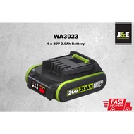 J&E WORX Professional 20V 2.0Ah Lithium Battery WA3023