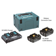 [AUTHENTIC SG STOCK] 198081-7 MAKITA POWER SOURCE KIT TWO PORT CHARGER WITH 6.0AH 18V BATTERY X2