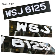 Nombor Plate Kereta 3D Krystal / 3D Crystral Car Number Plate (Code: BW4)