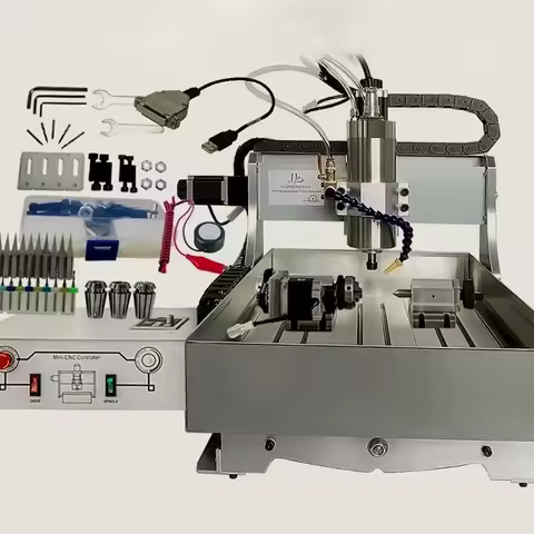 Mini CNC Router 3020 3040 6040 Z-Axis 150MM 2.2KW 3/4 Axis USB Port Water Cooling Ball Screw Aluminu