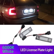 12V LED Car License Number Plate Light Lamp No Error For Skoda Octavia MKII 1Z A5 Facelift Roomster 
