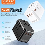 V380 Pro 67W Fast USB Charger Quick Charge compatible for iPhone 15 14 13 12 For IOS15 system Travel