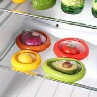 1/4pcs Reusable Food Saver Box Half Cut Fruit Freshing Retractable Film Storage Container Fruit Pres