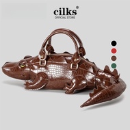 CILKS New Creative Croc Pattern Bag Women Handbag Irregular Crossbody Sling Bag American Baddie Beg 