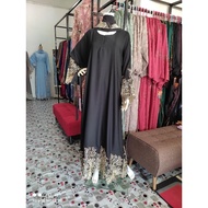 [READY STOCK MALAYSIA] ABAYA FLORA RENDA KEEMASAN. ABAYA JEDDAH.