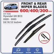 For Hyundai I20 I20 N MK3 BC3 2020 2021 2022 2023 N Line Front Rear Wiper Blades Kit Windshield Back