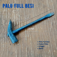 Palu Baja Full Multifungsi - Palu Kambing Linggis Gagang Besi - Palu Gagang Baja Betel Pahat Batu