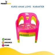 Kursi Anak Mini Love Karakter - ZLG / Kursi Plastik Kecil / Kursi Paud