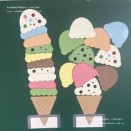 classroom decorat Pendidikan Wall Sticker Pertandingan kumpulan ais krim, kumpulan pelajar, alat ban