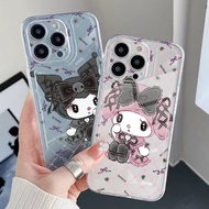 for POCO C65 C55 C40 M6 Pro 4G M4 M3 Pro 5G X6 X5 X4 X3 GT F3 Magic Princess Kuromi My Melody Clear TPU Case Air Cushion Square Anti-Drop Cover