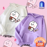 Hoodie Jacket Gift for Girls, Baby, Toddler, Small, Medium, BT21 RJ Animation, Original; Import Basi
