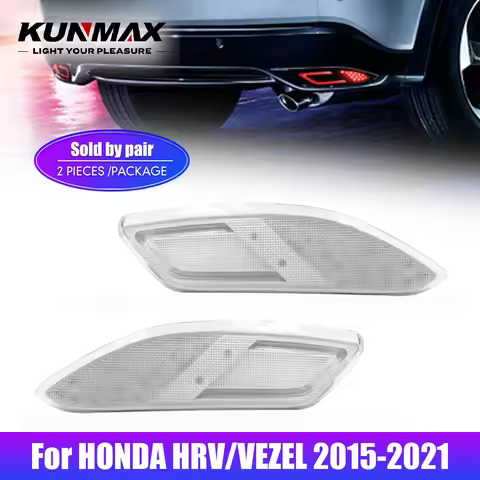 For HONDA HRV VEZEL 2015-2021 Led Car Rear Lamps Bumper Reflector Light Rear DRL Stop Accessories