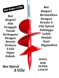 Termurah Bor Biopori Spiral Alat Penggali Tanah Manual