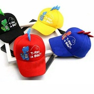 Children'S BASEBALL Hat MOTIF T-REX Embroidery / DINO CASUAL Hat / BOBOIBOY Cartoon