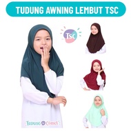 Tudung Sekolah AWNING LEMBUT Hijau Lumut TKRS / Maroon / Coklat / Merah TudungSiComel TSC