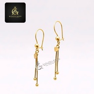 6K Gold Ball Tassel Earrings