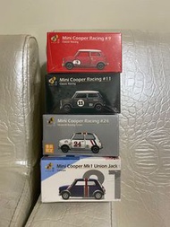 Mini Cooper Racing Tiny 合金模型車4台合售 正版雷標限量出售 只有2套 馬上出貨