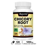 Chicory Fiber Supplement - 1200 mg Strength - 120 Capsules - Chicory Root Powder - Inulin Capsules f