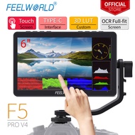 FEELWORLD F5 Pro V4 6นิ้วหน้าจอสัมผัสแบบพกพา Monitor Camere DSLR 3D LUT Full HD 1920X1080 4K เอาต์พุ