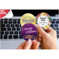 Wedding Sticker / Wedding Door Gift Sticker / Sticker Kahwin