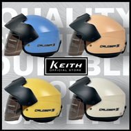 KEITH Cruiser V3 Half Helmet with Smoke Visor - SIRIM Certified *NEW COLOR 2024*