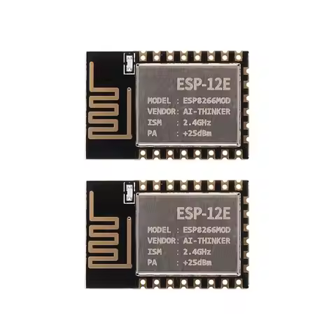 ESP-12E 2.4GHz Wi-Fi Module UART GPIO ADC PWM SPI I2C 9 IO Onboard PCB Antenna 3.0-3.6V 32Mbit Flash